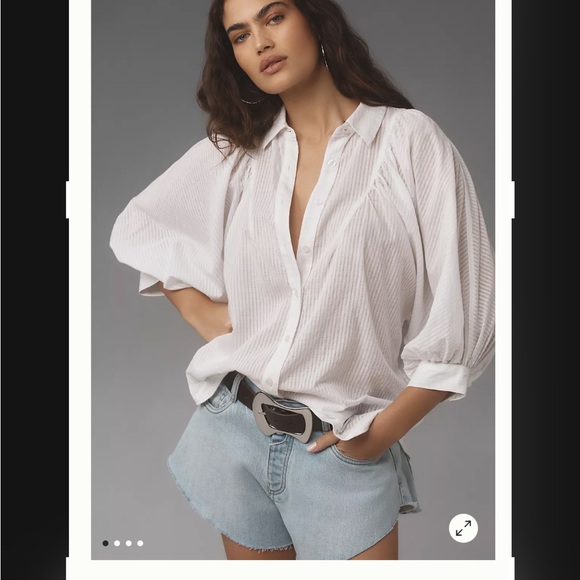 Maeve Easy Voluminous Button-down Shirt. - Picture 4 of 8